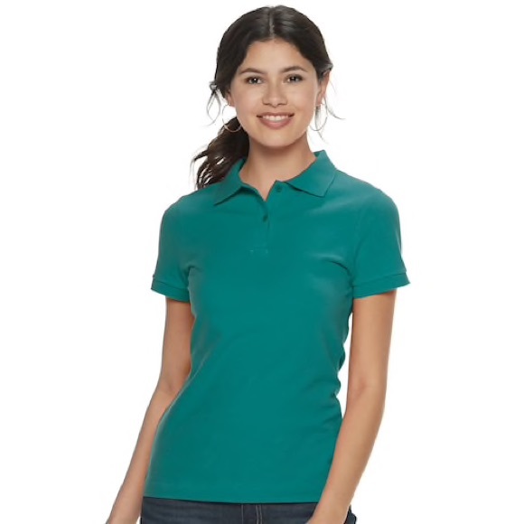 NWOT golf classic polo shirt teal short sleeve - Picture 2 of 6